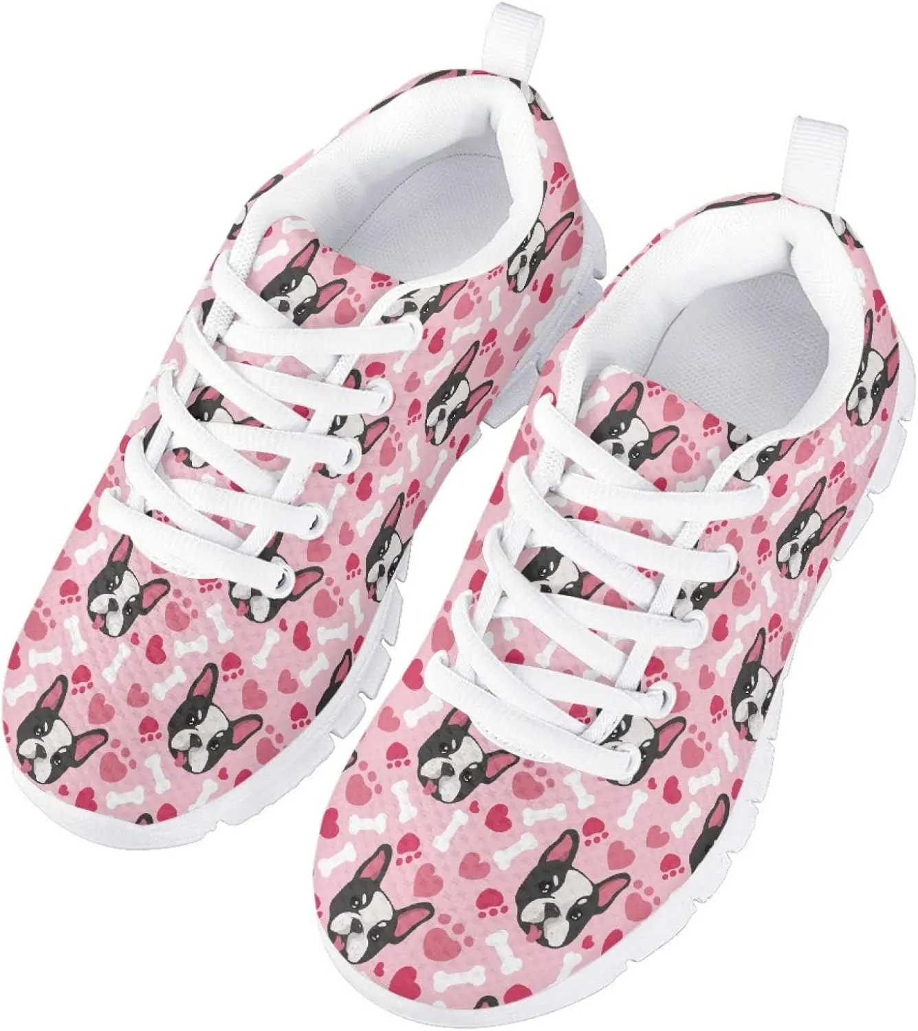 Boys and Girls Cute Cat Dog Print Running Tennis Shoes School Daily Casual Sneakers
