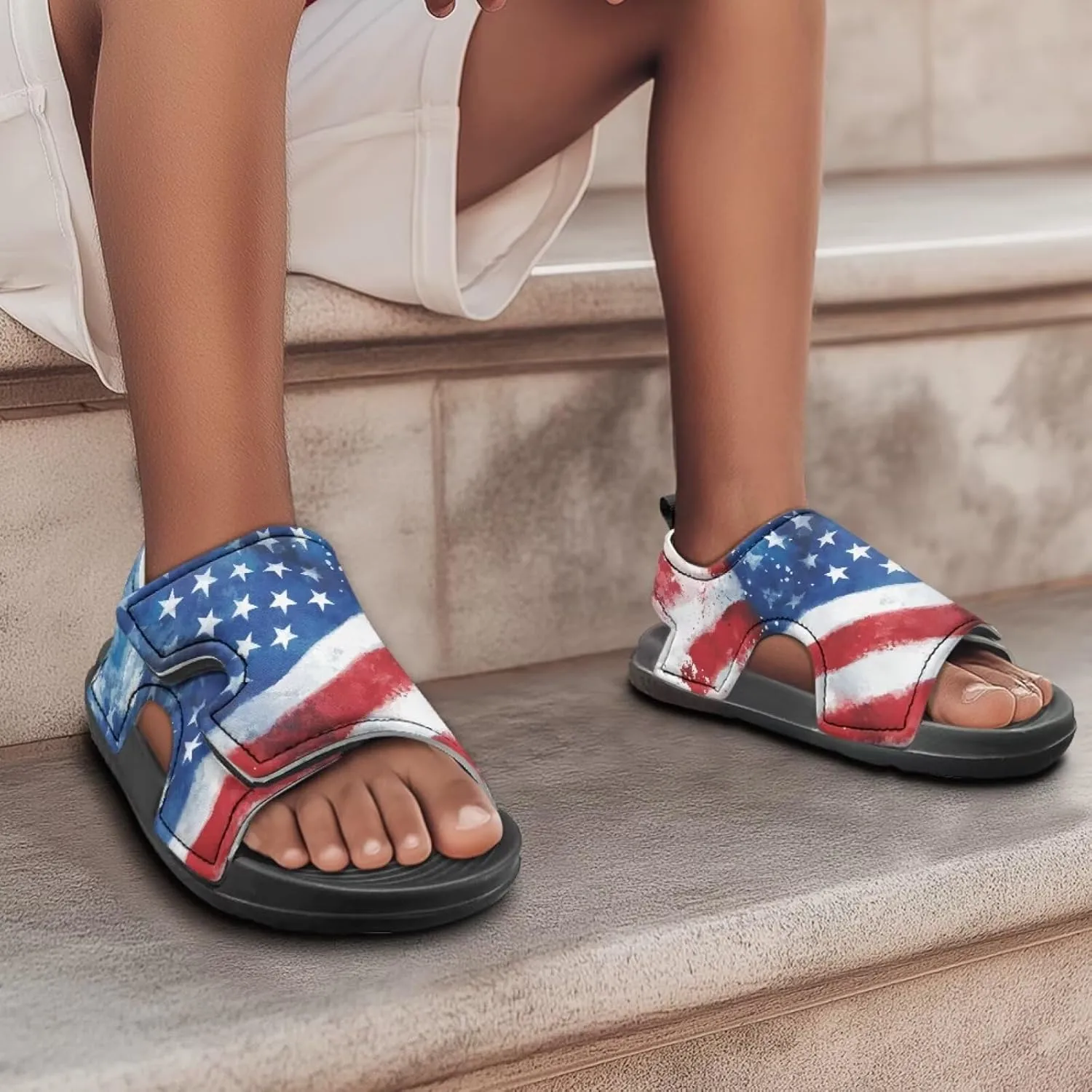 Boys Girls Sandals Open-Toe Summer Outdoor Unisex Child Sport Sandals Athletic Lightweight Water Hiking Shoes