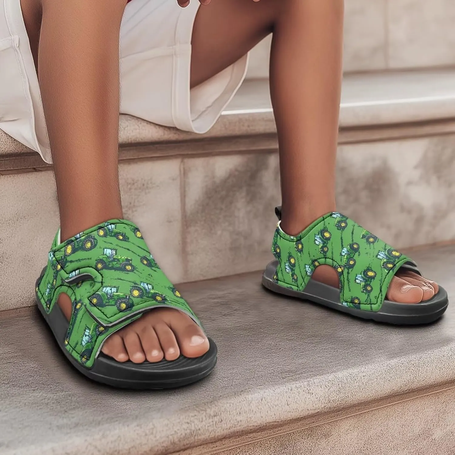 Boys Girls Sandals Open-Toe Summer Outdoor Unisex Child Sport Sandals Athletic Lightweight Water Hiking Shoes