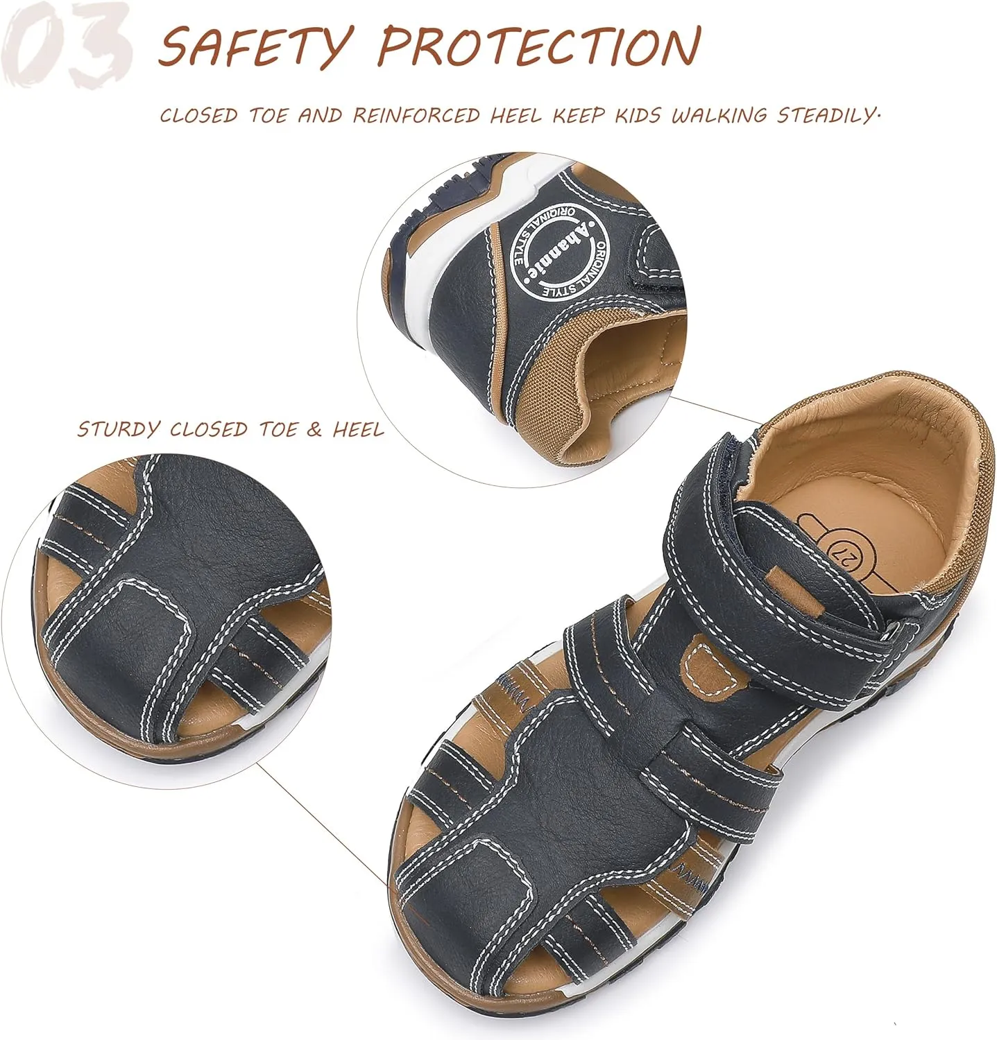 Boys Girls Sandals, Toddler Little Kids Closed Toe Fisherman Summer Sandals