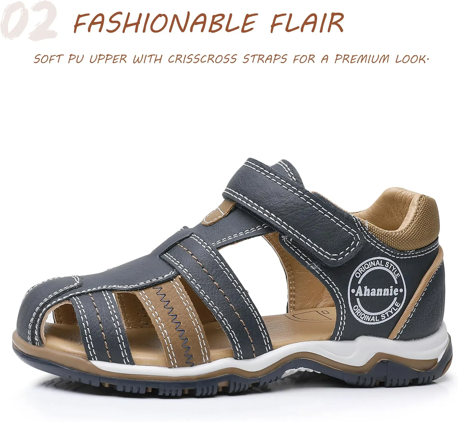 Boys Girls Sandals, Toddler Little Kids Closed Toe Fisherman Summer Sandals