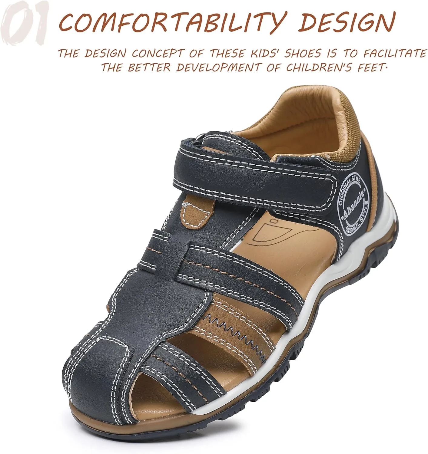 Boys Girls Sandals, Toddler Little Kids Closed Toe Fisherman Summer Sandals