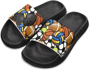 Boys Girls Sandals with Non Slip Footbed Casual Slides Sandals Open Toes Flat for Kids Toddler