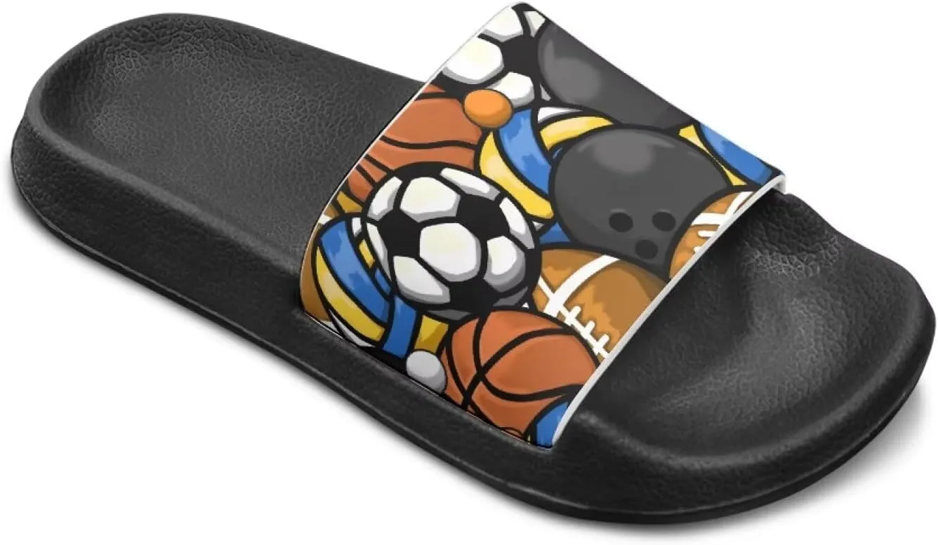 Boys Girls Sandals with Non Slip Footbed Casual Slides Sandals Open Toes Flat for Kids Toddler