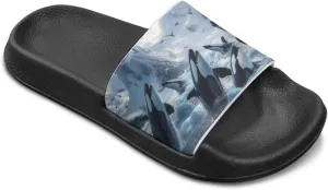 Boys Slides Kids Girls Slippers Blue Beach Sandals Cute Sea Animal Summer Shoes for Home Pool Gifts
