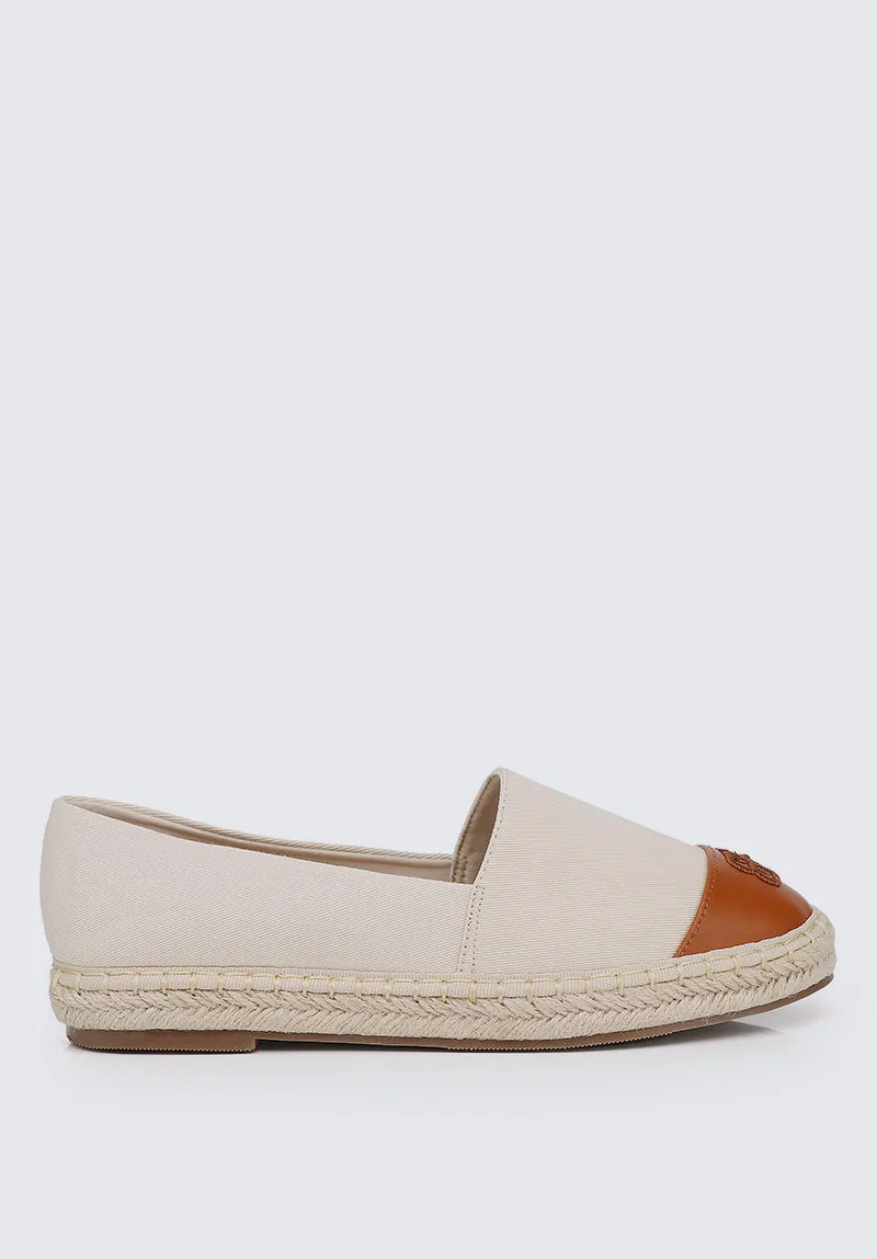 Britney Comfy Espadrilles In Off White