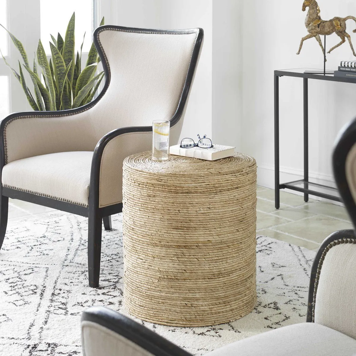 Burbank Banana Leaf Accent Table