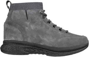 CALTO Men's Invisible Height Increasing Elevator Shoes - Grey Fashion High Top Technical Sneakers - 3 Inches Taller - S23202- Size 8 D(M) US