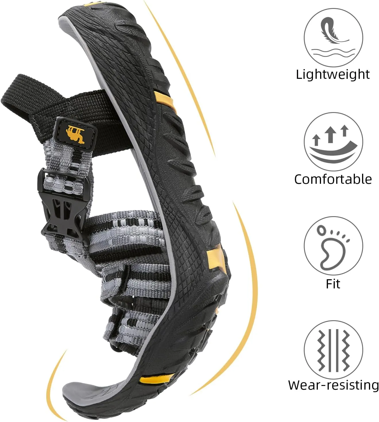 CAMEL CROWN Hiking Sandals for Women Outdoor Sports Sandals Open Toe Athletics Sandals Braided Tape Walking Sandal