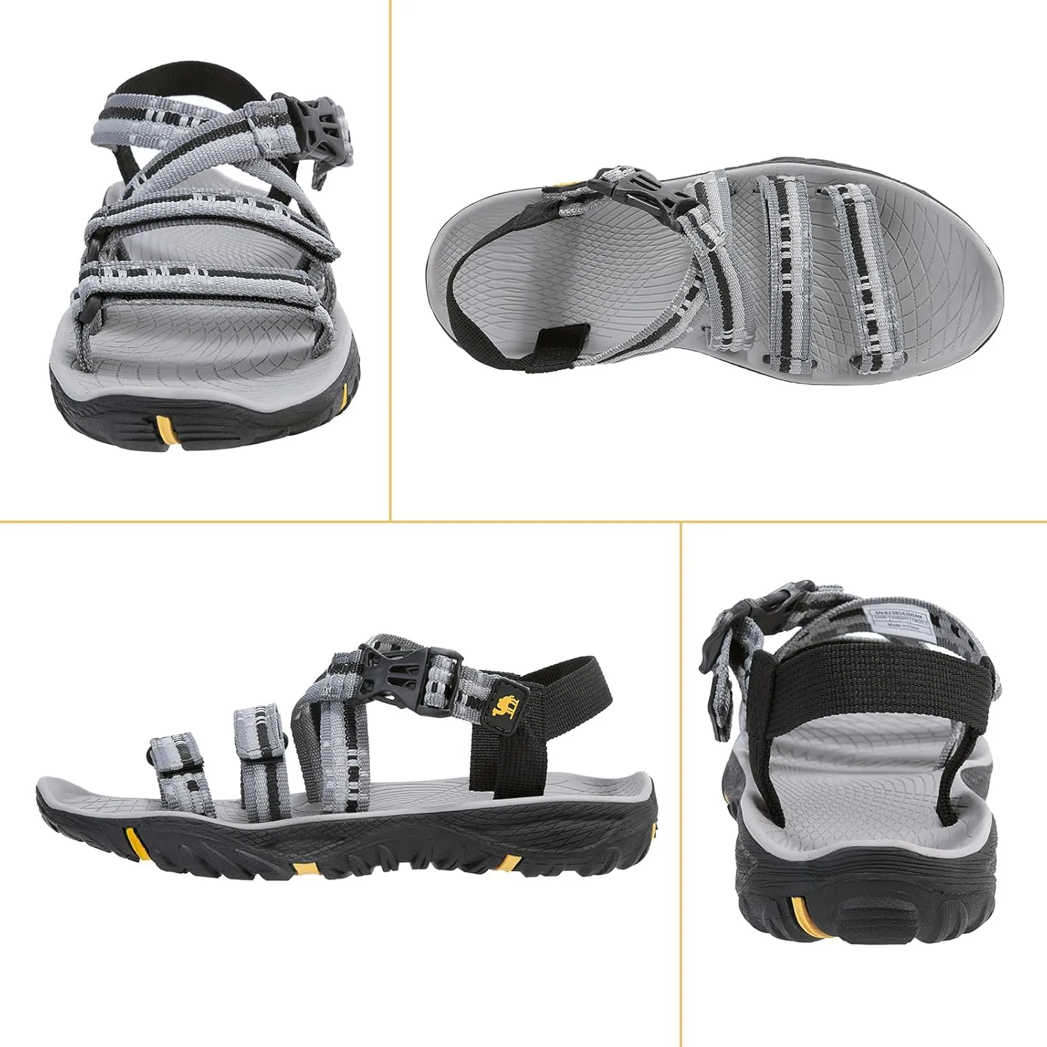 CAMEL CROWN Hiking Sandals for Women Outdoor Sports Sandals Open Toe Athletics Sandals Braided Tape Walking Sandal