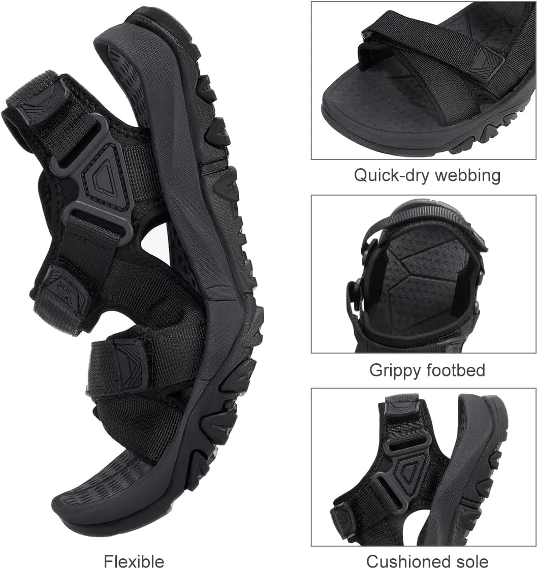 CAMEL CROWN Mens Hiking Sandals Waterproof Athletic Sandal Lightweight for Men Beach Walking with Adjustable Back Straps