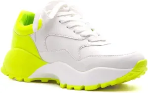 Cape Robbin DIP Glossy Neon Chunky Platform Lace up Sneakers