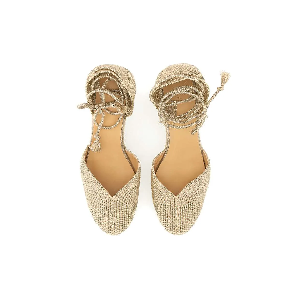 Castaner Cora Gold Wedge Espadrilles