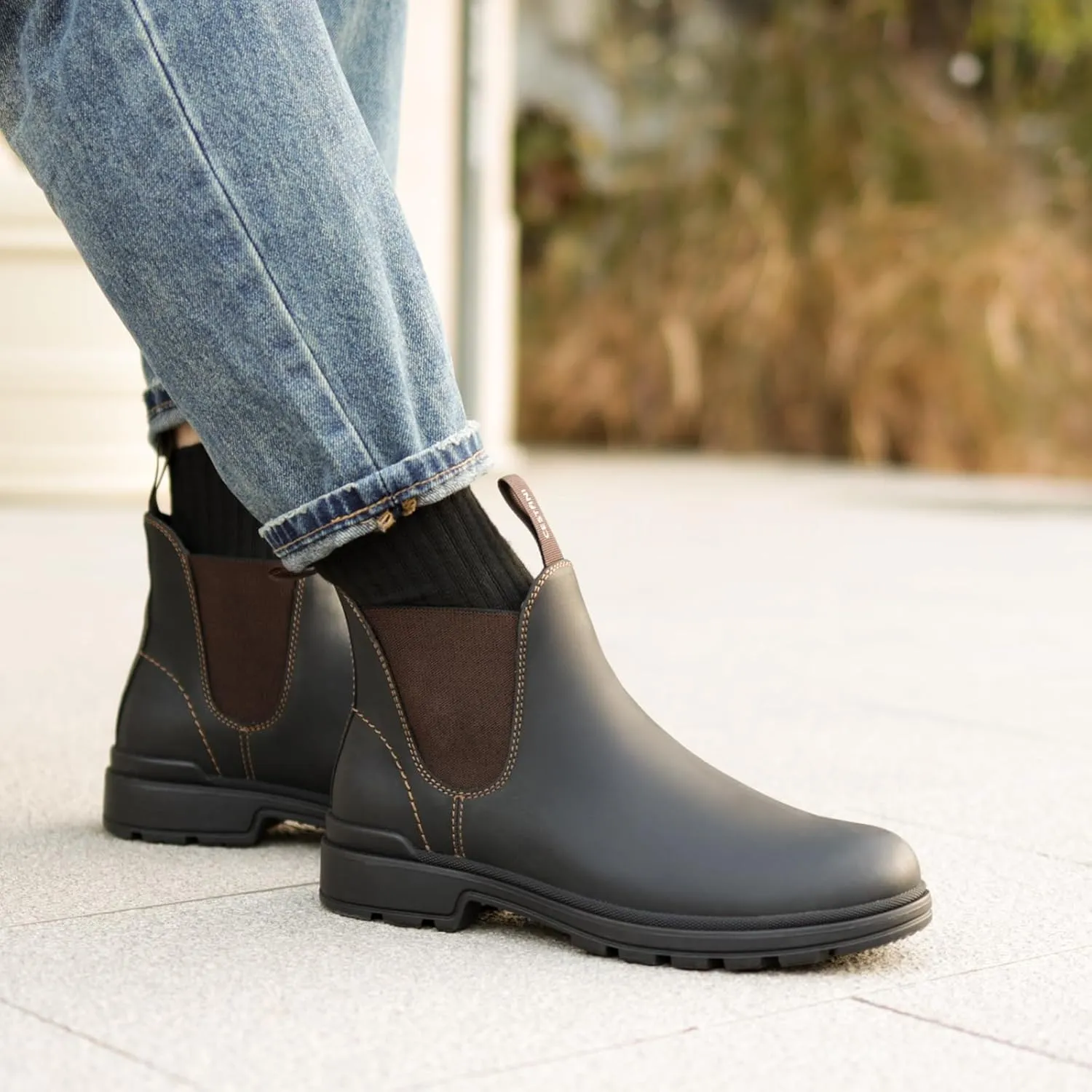 Cestfini Mens Slip On Chelsea Boots