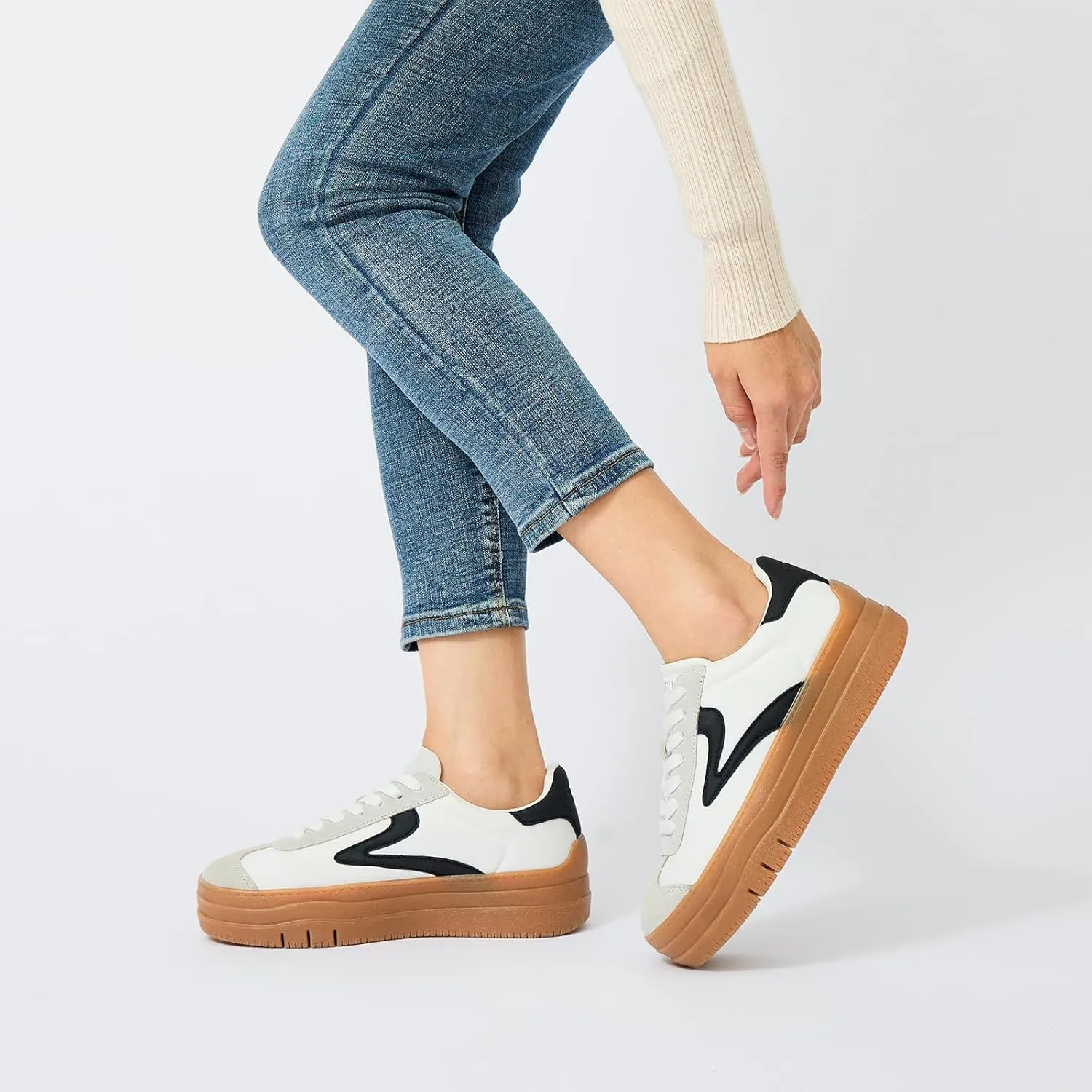 Cestfini Platform Sneakers for Women Fashion Sneakers Comfortable Tennis Shoes Casual Walking Shoes