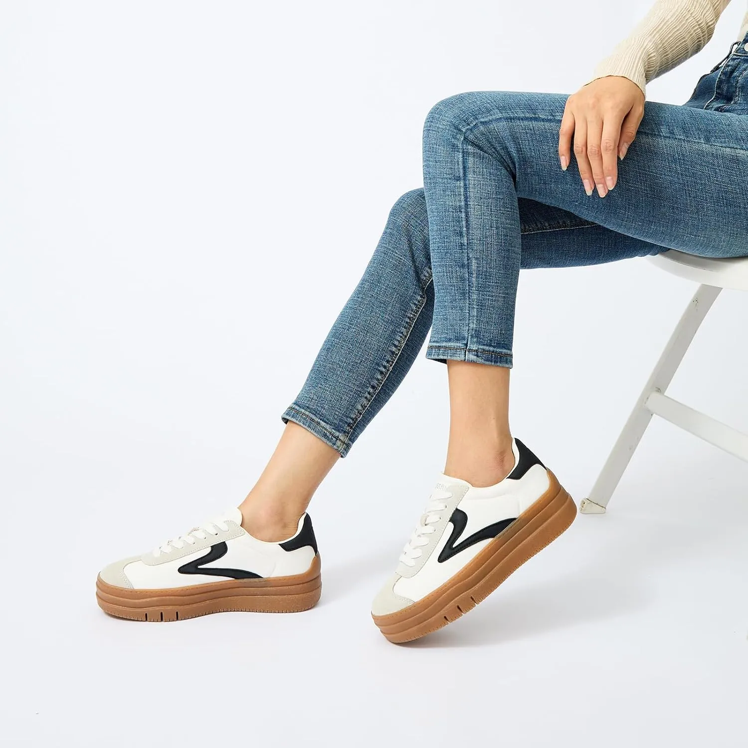 Cestfini Platform Sneakers for Women Fashion Sneakers Comfortable Tennis Shoes Casual Walking Shoes