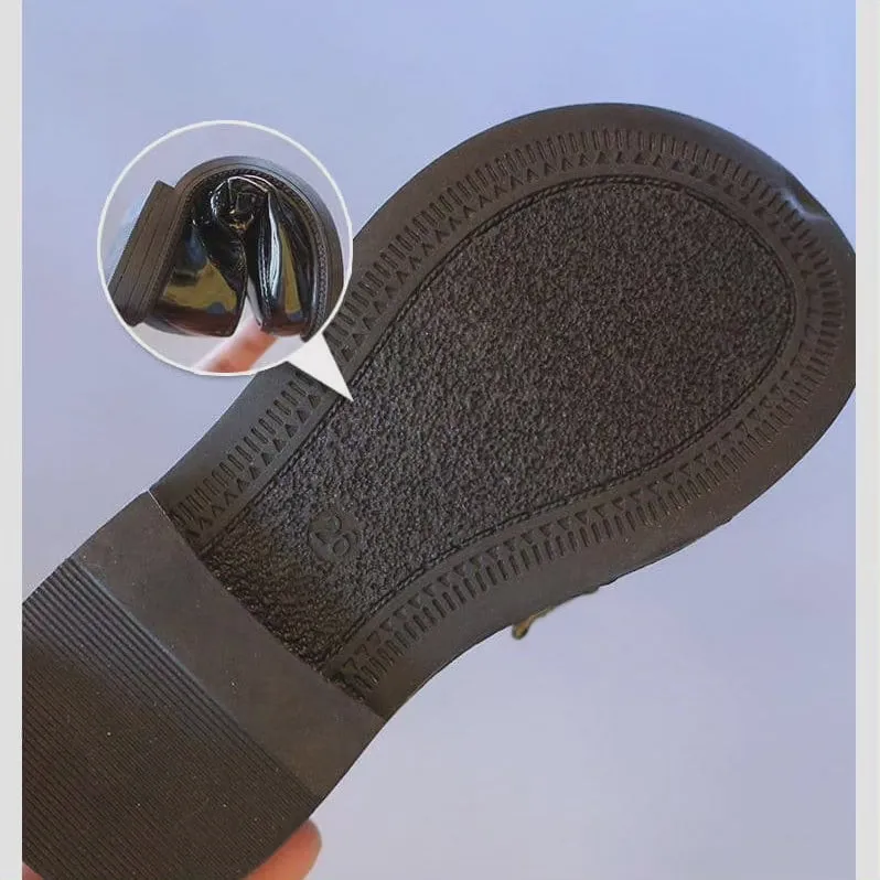 Chain Detail Boys Glossy Loafers