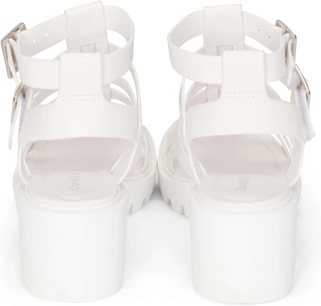Chariot & Co Fib Women's Platform Sandals – Chunky Heel Gladiator Sandals with Buckles – Summer Style with 2” Heel