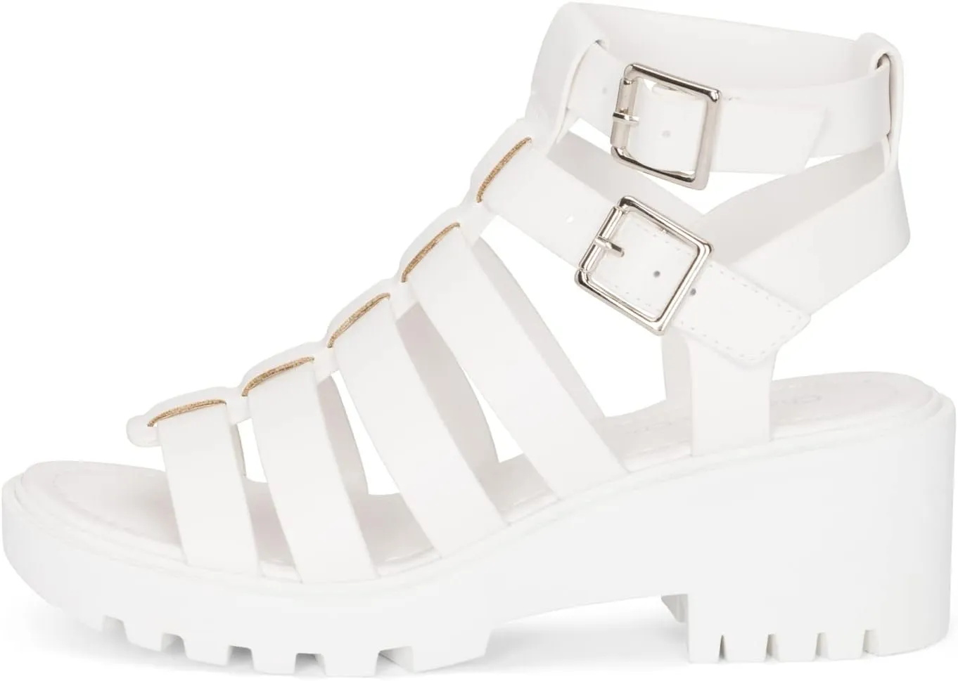 Chariot & Co Fib Women's Platform Sandals – Chunky Heel Gladiator Sandals with Buckles – Summer Style with 2” Heel