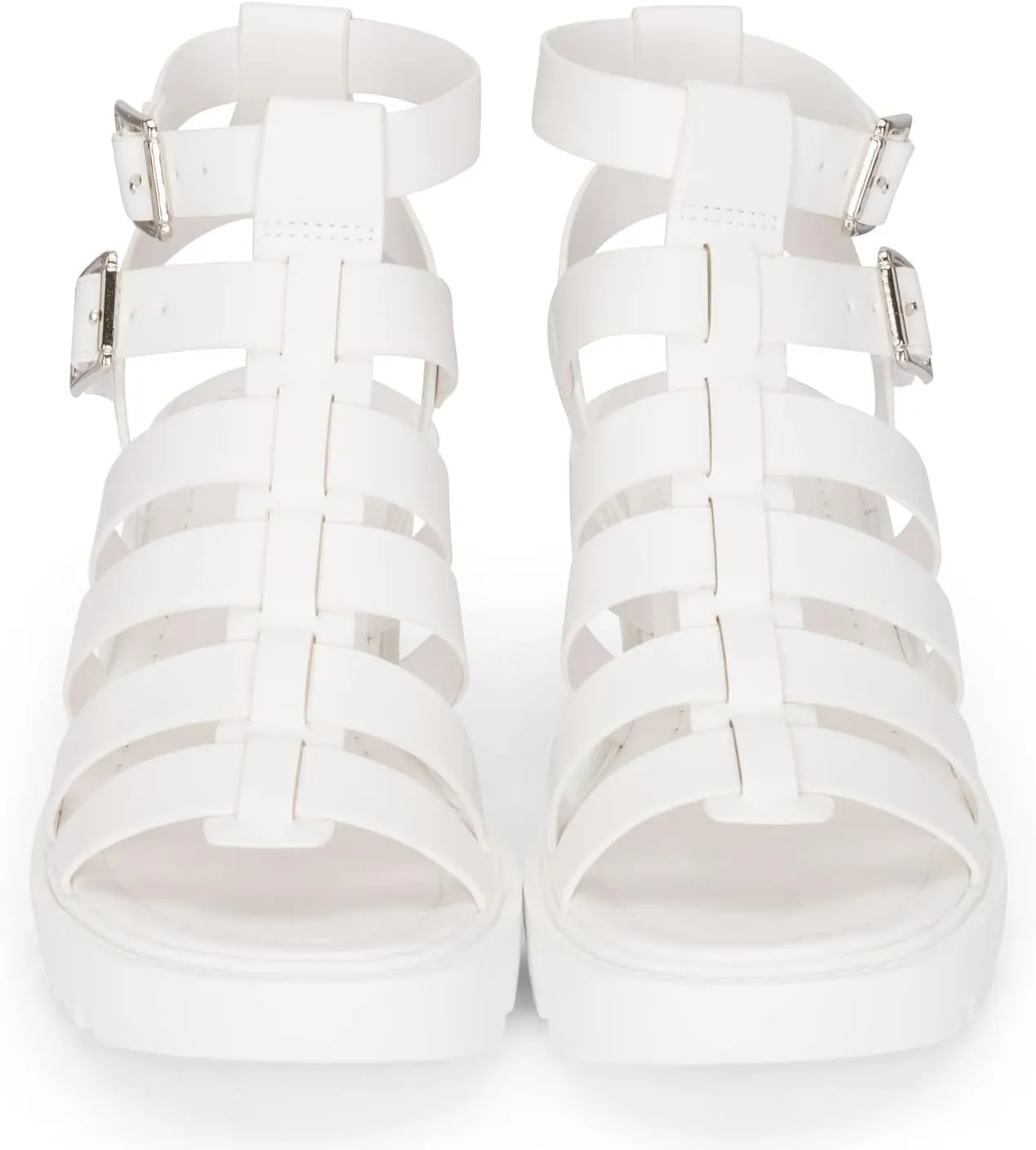 Chariot & Co Fib Women's Platform Sandals – Chunky Heel Gladiator Sandals with Buckles – Summer Style with 2” Heel