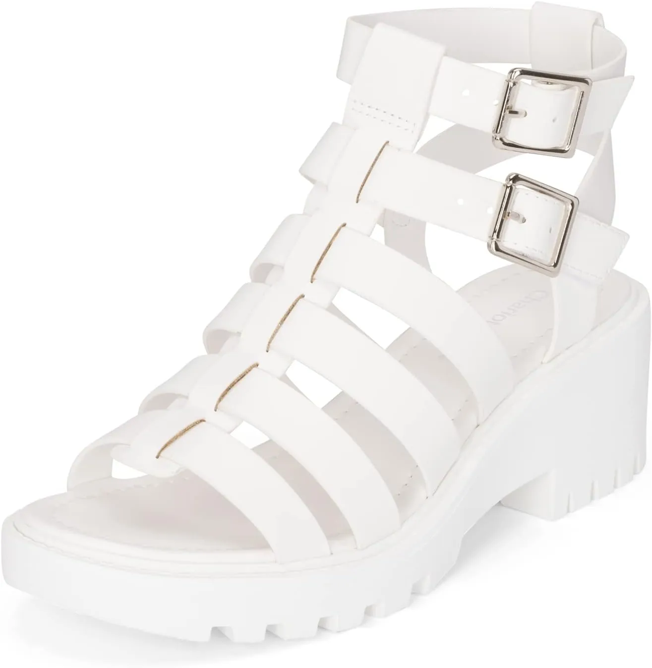 Chariot & Co Fib Women's Platform Sandals – Chunky Heel Gladiator Sandals with Buckles – Summer Style with 2” Heel