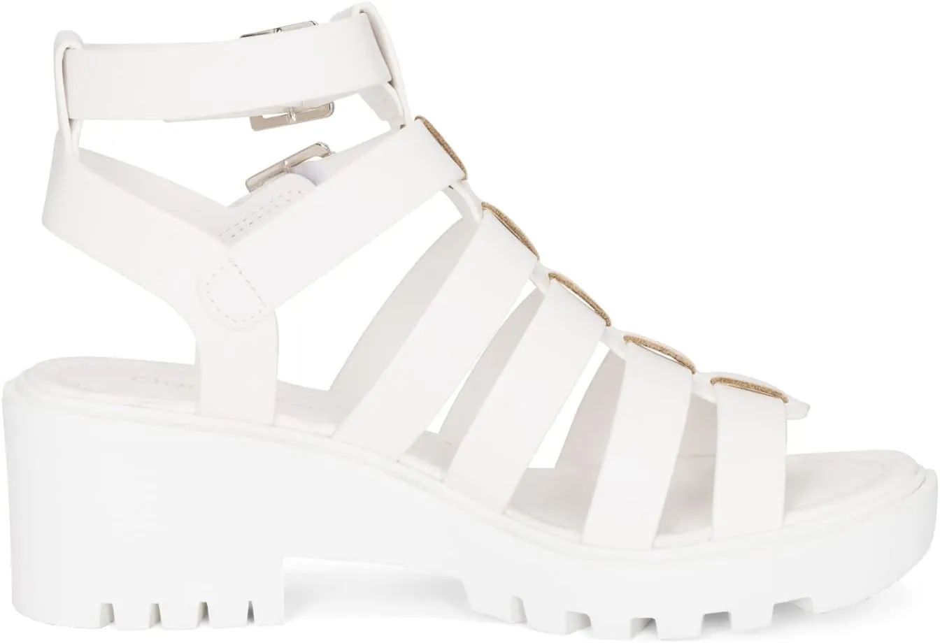 Chariot & Co Fib Women's Platform Sandals – Chunky Heel Gladiator Sandals with Buckles – Summer Style with 2” Heel