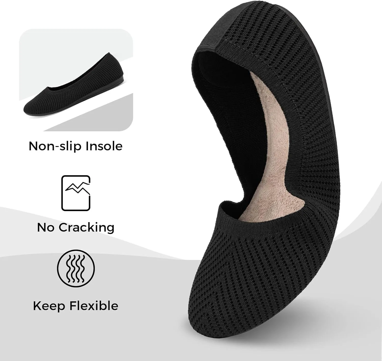 CHIN·MOON Women's Ballet Flats Comfortable Dressy Walking Dress Casual Shoes