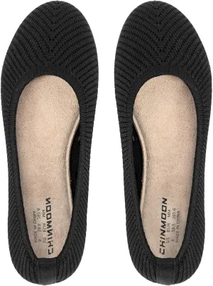 CHIN·MOON Women's Ballet Flats Comfortable Dressy Walking Dress Casual Shoes