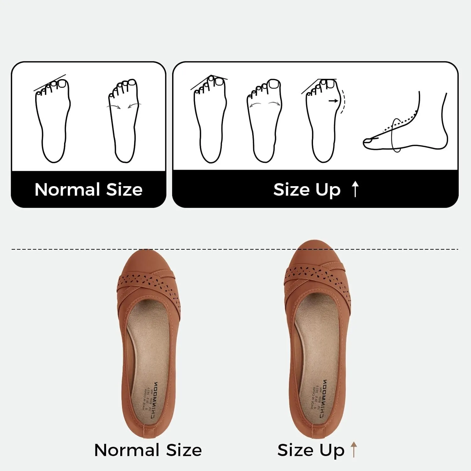 CHIN·MOON Women's Ballet Flats Comfortable Dressy Walking Dress Casual Shoes