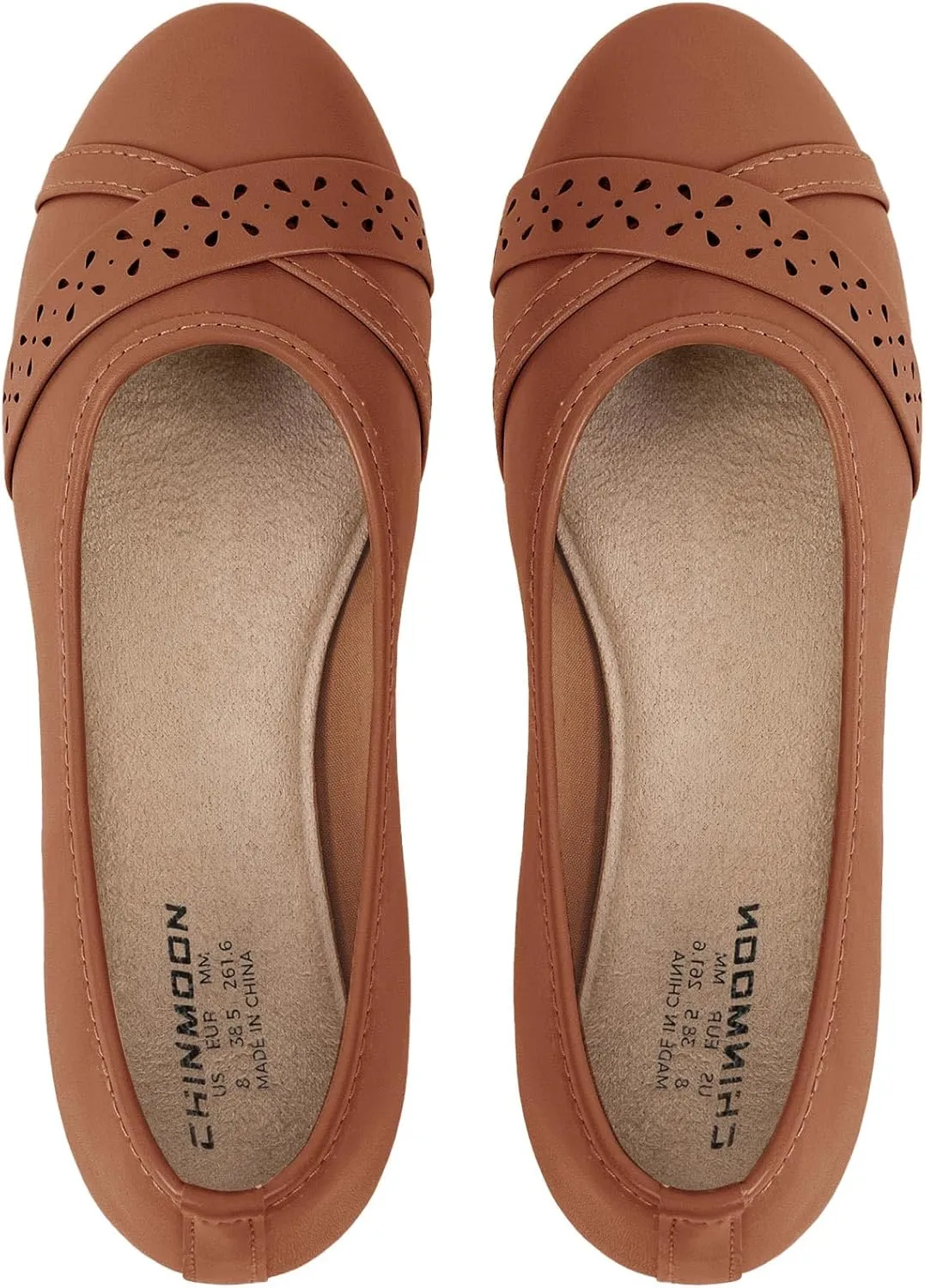CHIN·MOON Women's Ballet Flats Comfortable Dressy Walking Dress Casual Shoes
