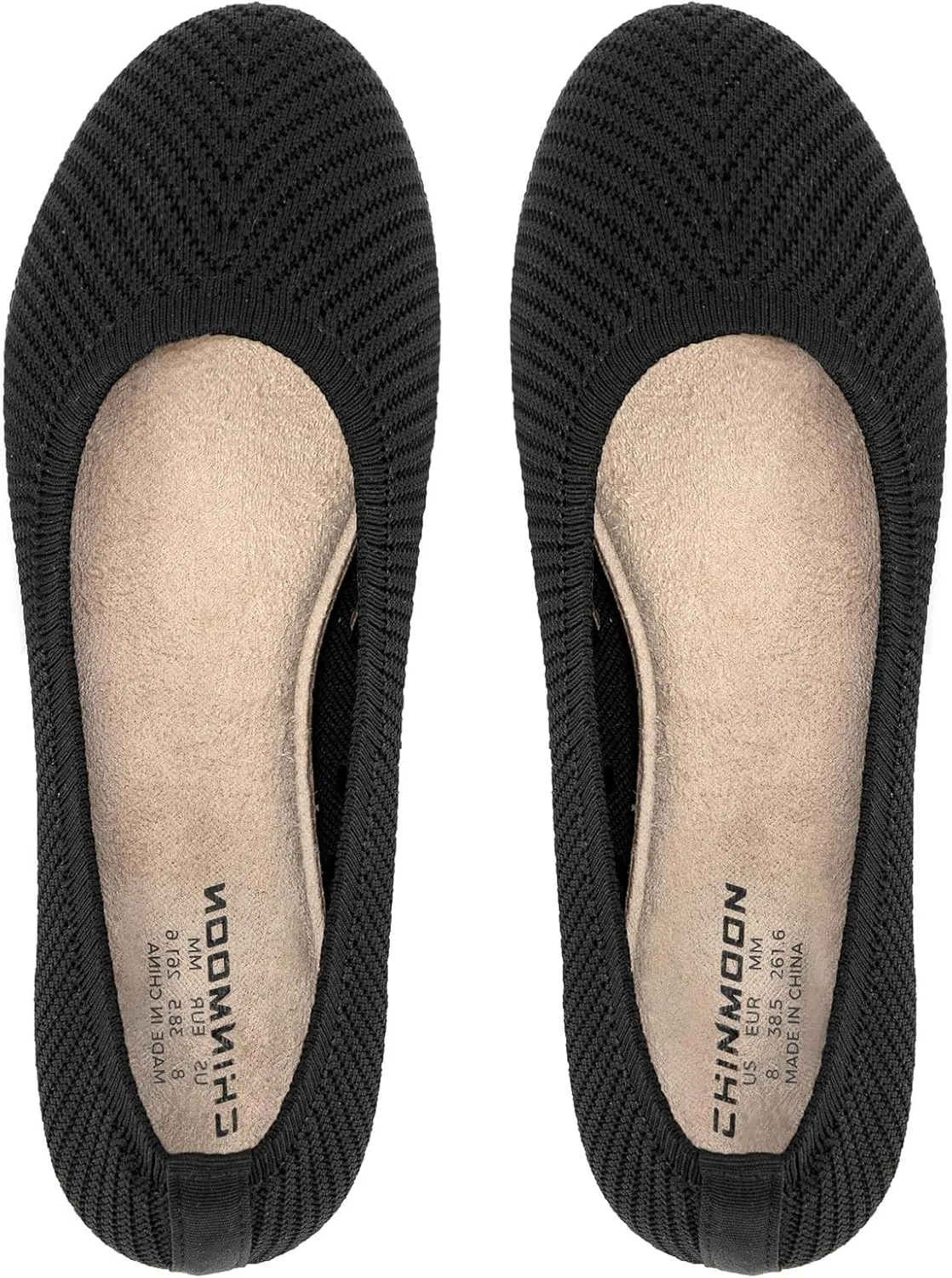 CHIN·MOON Women's Ballet Flats Comfortable Dressy Walking Dress Casual Shoes