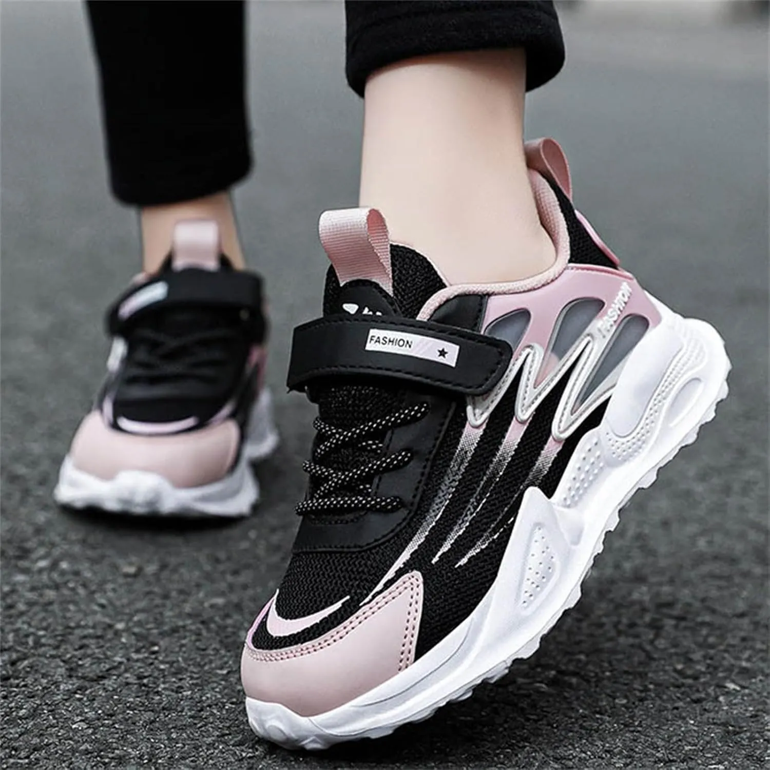 Chunky Platform Sneakers for Toddler Kids Memory Foam Dad Shoes for Boys Girls Lace-Up Running Slip On Fashion Sneakers