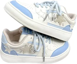 Chunky Platform Star Sneakers for Women Girl's Cute Skate Shoes Chic Y2k Casual Preppy Student Back School, Travel