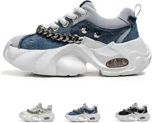 Chunky Sneaker for Women Platform Sneakers Height Increase Thick Sole Y2K Aesthetic Walking Shoes