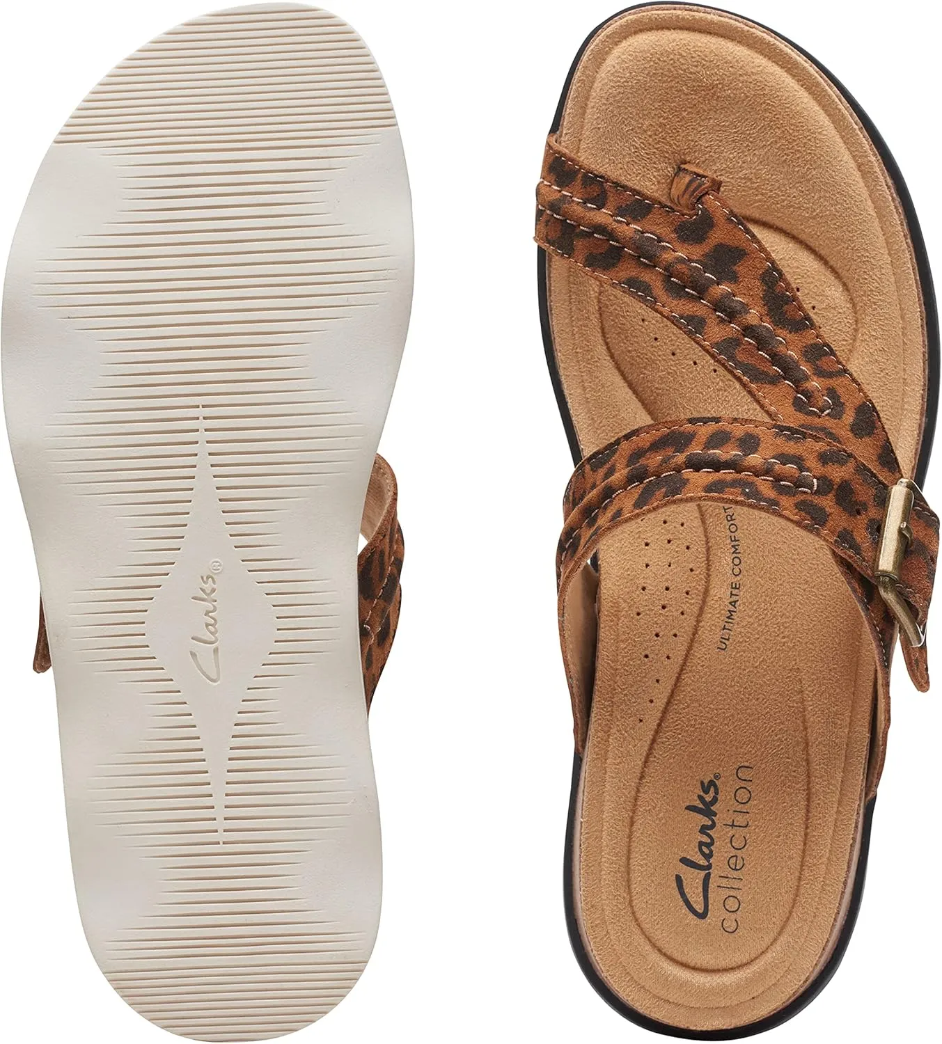 Clarks Womens Bryn Comfort Insole Slip On Thong Sandals