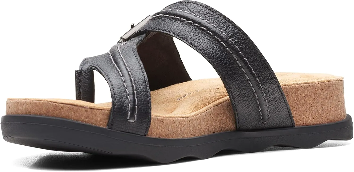Clarks Womens Bryn Comfort Insole Slip On Thong Sandals