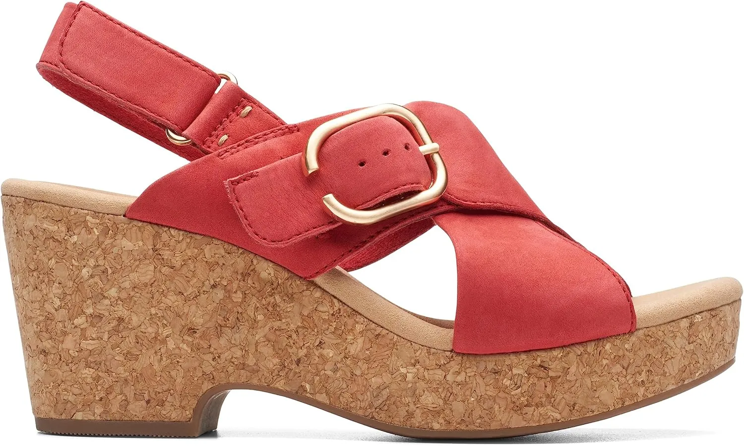 Clarks Womens Cork Slingback Sandals