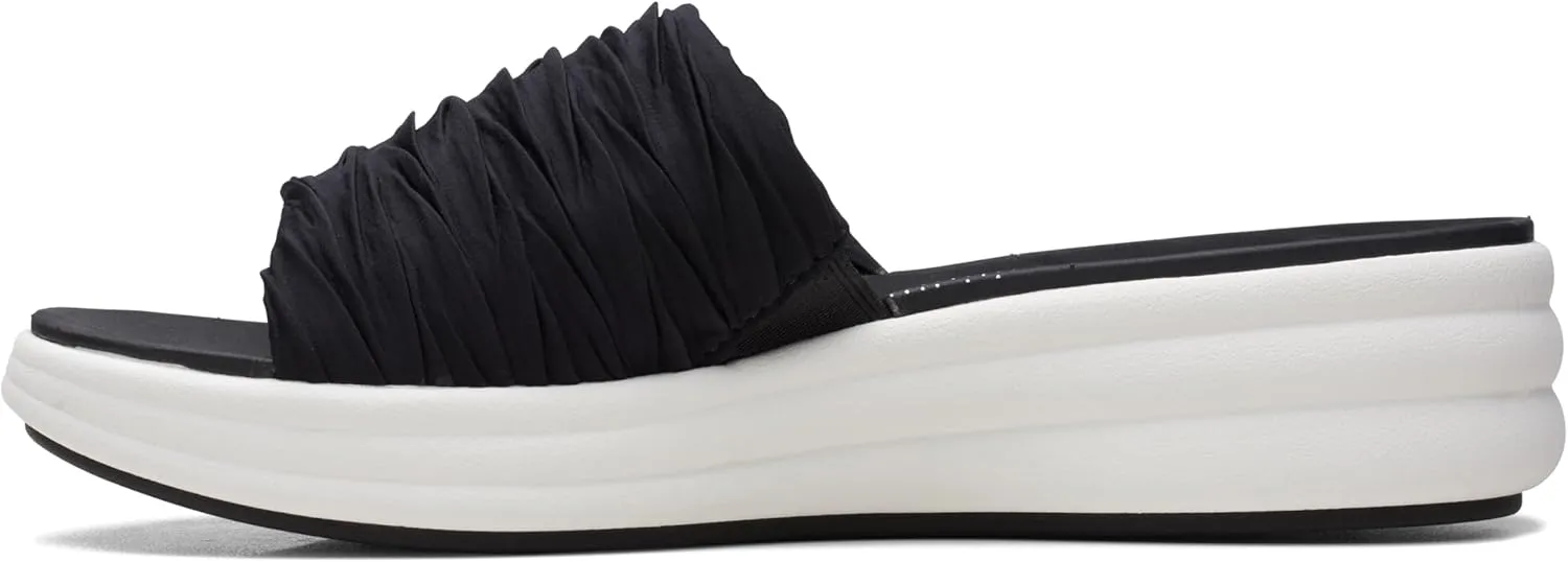 Clarks Womens Drift Petal Cushioned Footbed Slide Sandals