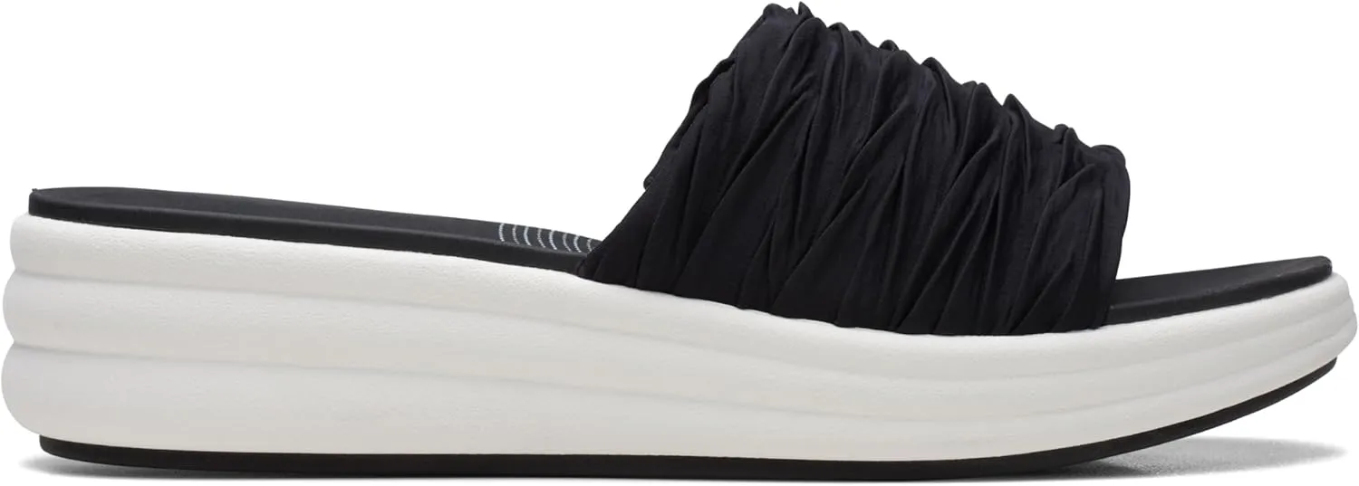 Clarks Womens Drift Petal Cushioned Footbed Slide Sandals