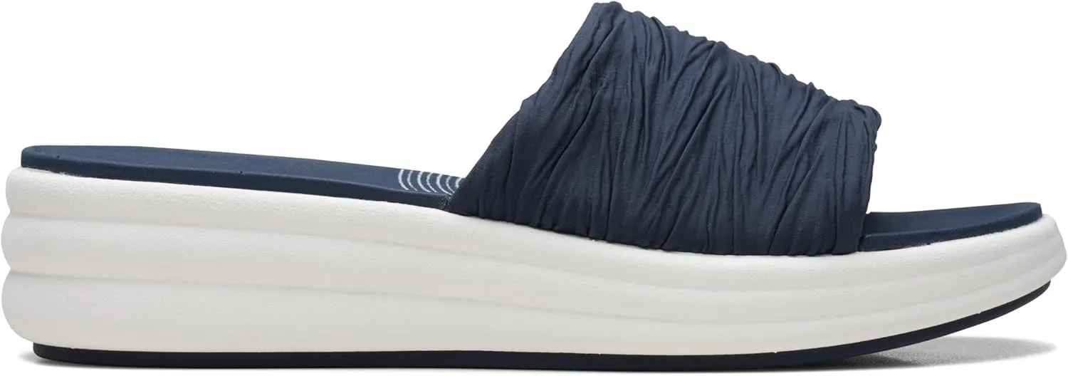 Clarks Womens Drift Petal Cushioned Footbed Slide Sandals