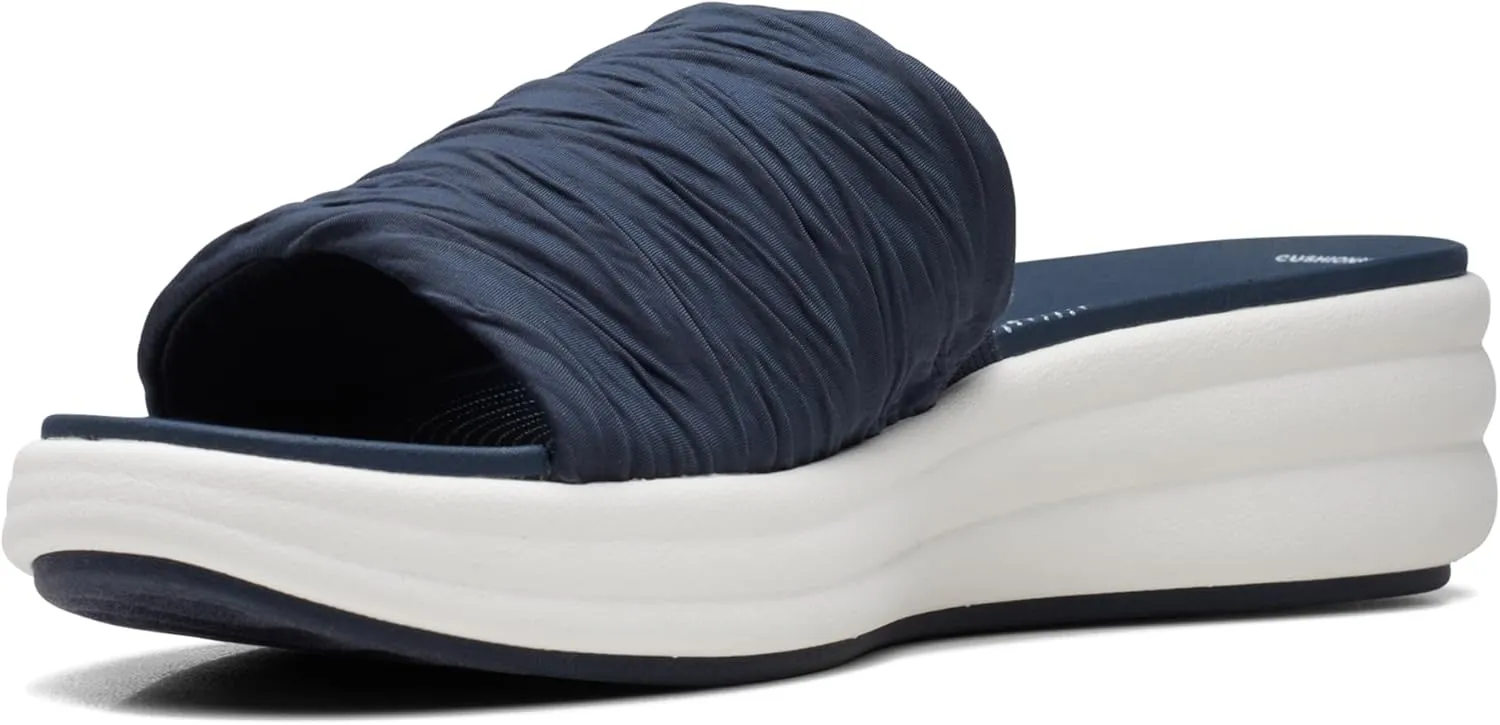 Clarks Womens Drift Petal Cushioned Footbed Slide Sandals