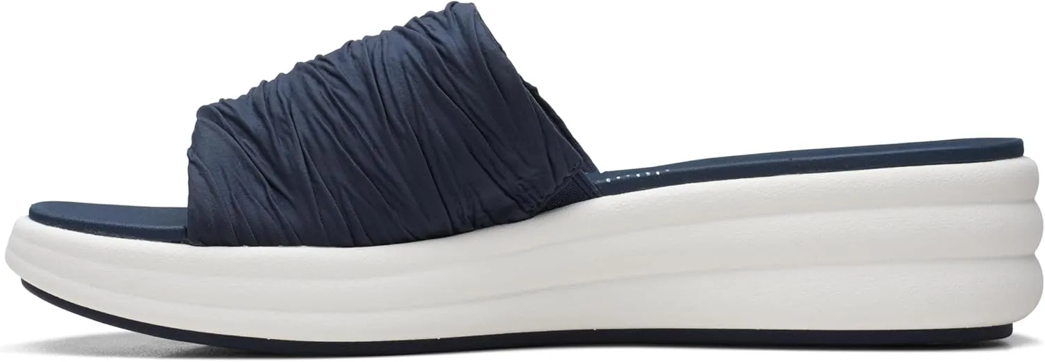 Clarks Womens Drift Petal Cushioned Footbed Slide Sandals