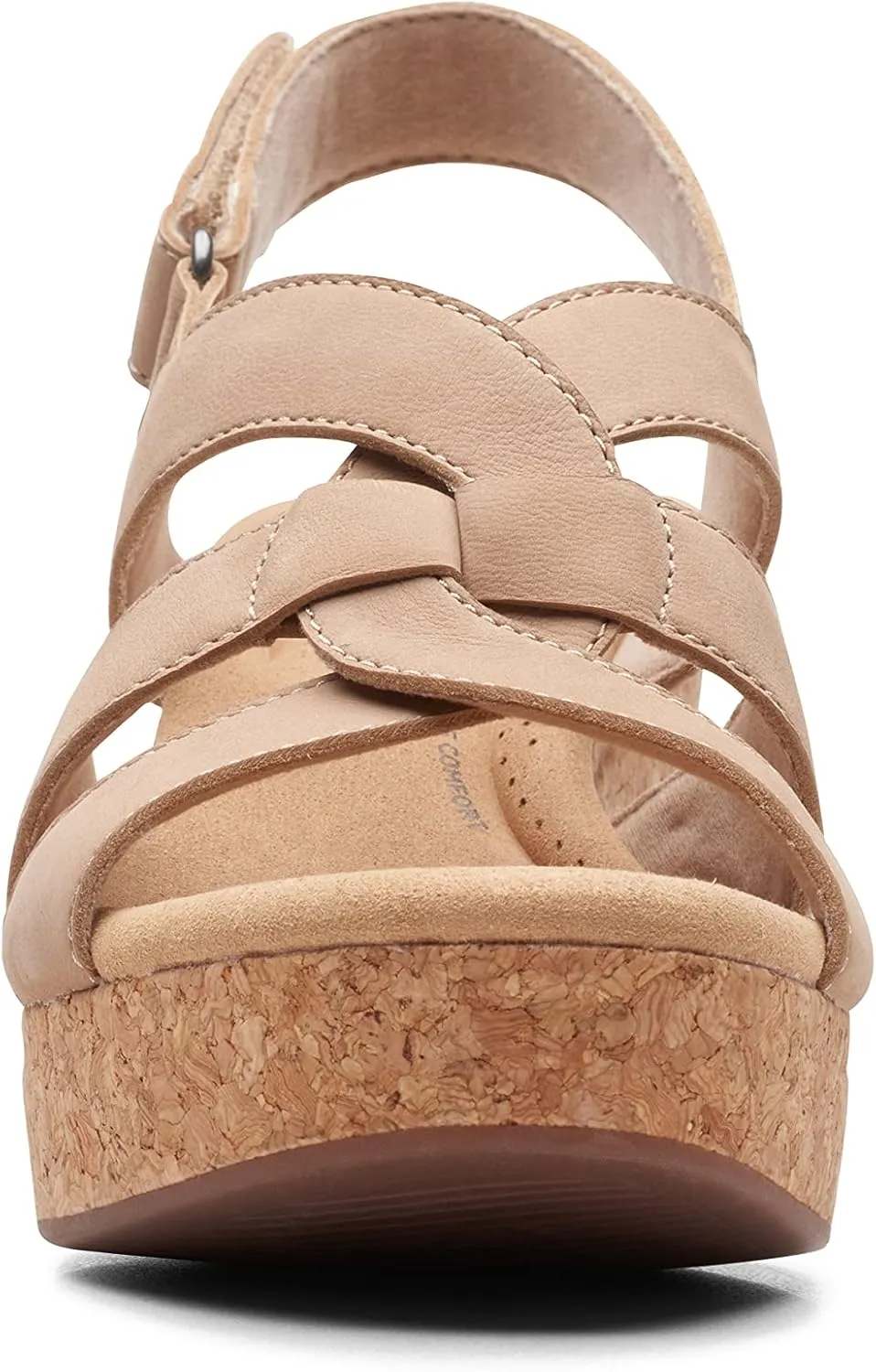 Clarks Womens Giselle Beach Suede Wedge Sandals