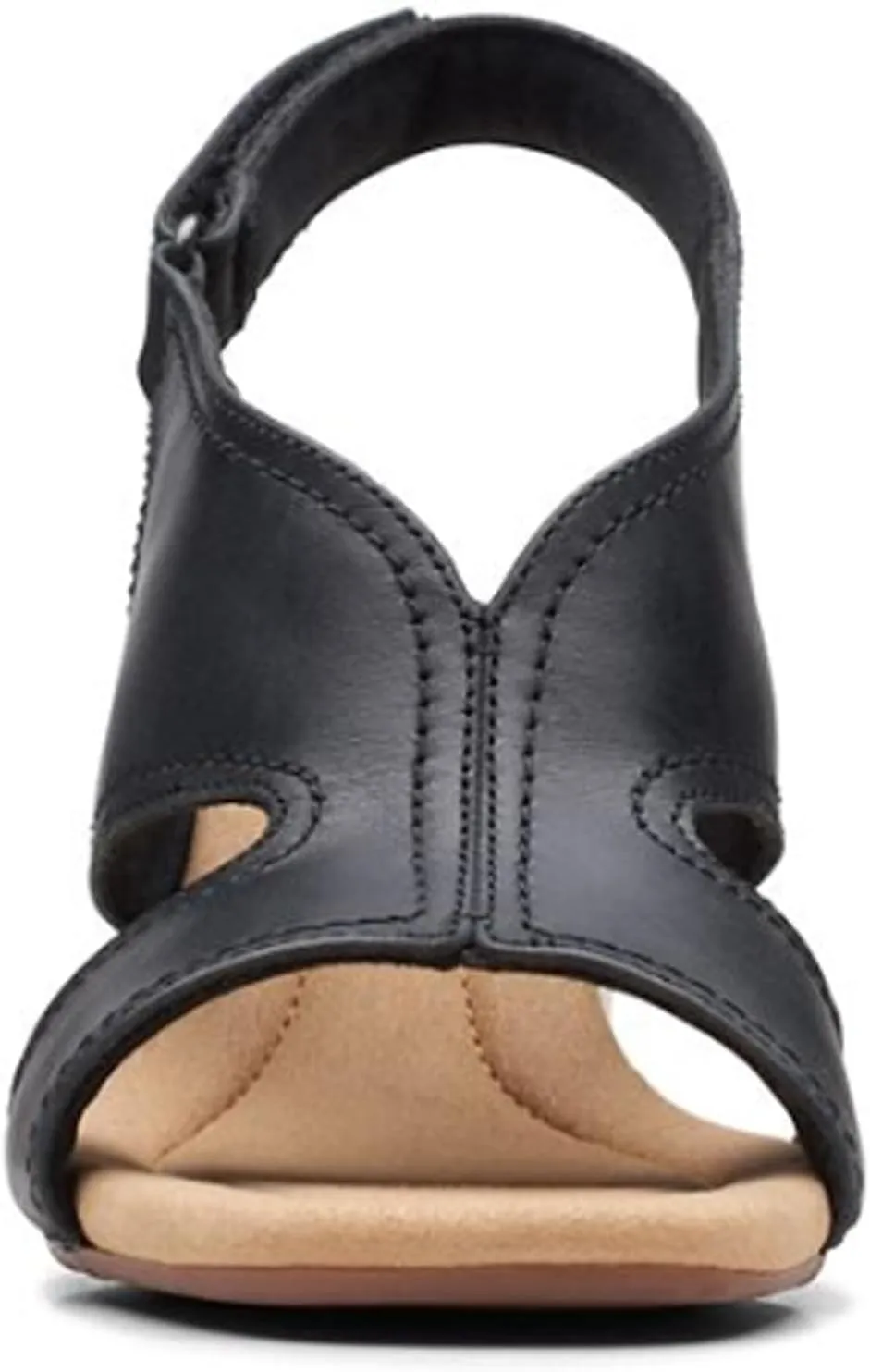 Clarks Womens Kyarra Aster Leather Wedge Sandals