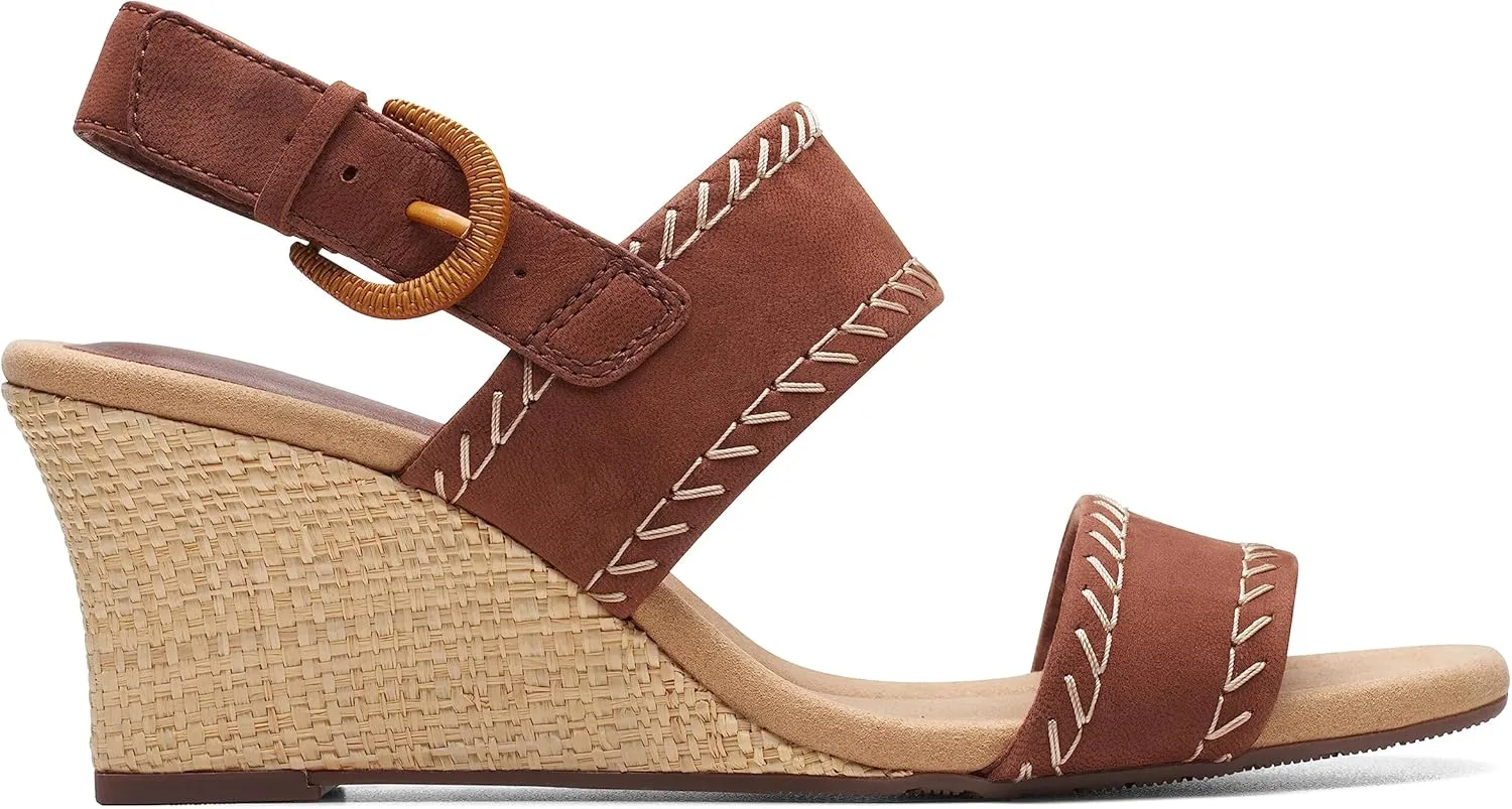 Clarks Womens Kyarra Rose Slip On wedges Slingback Sandals