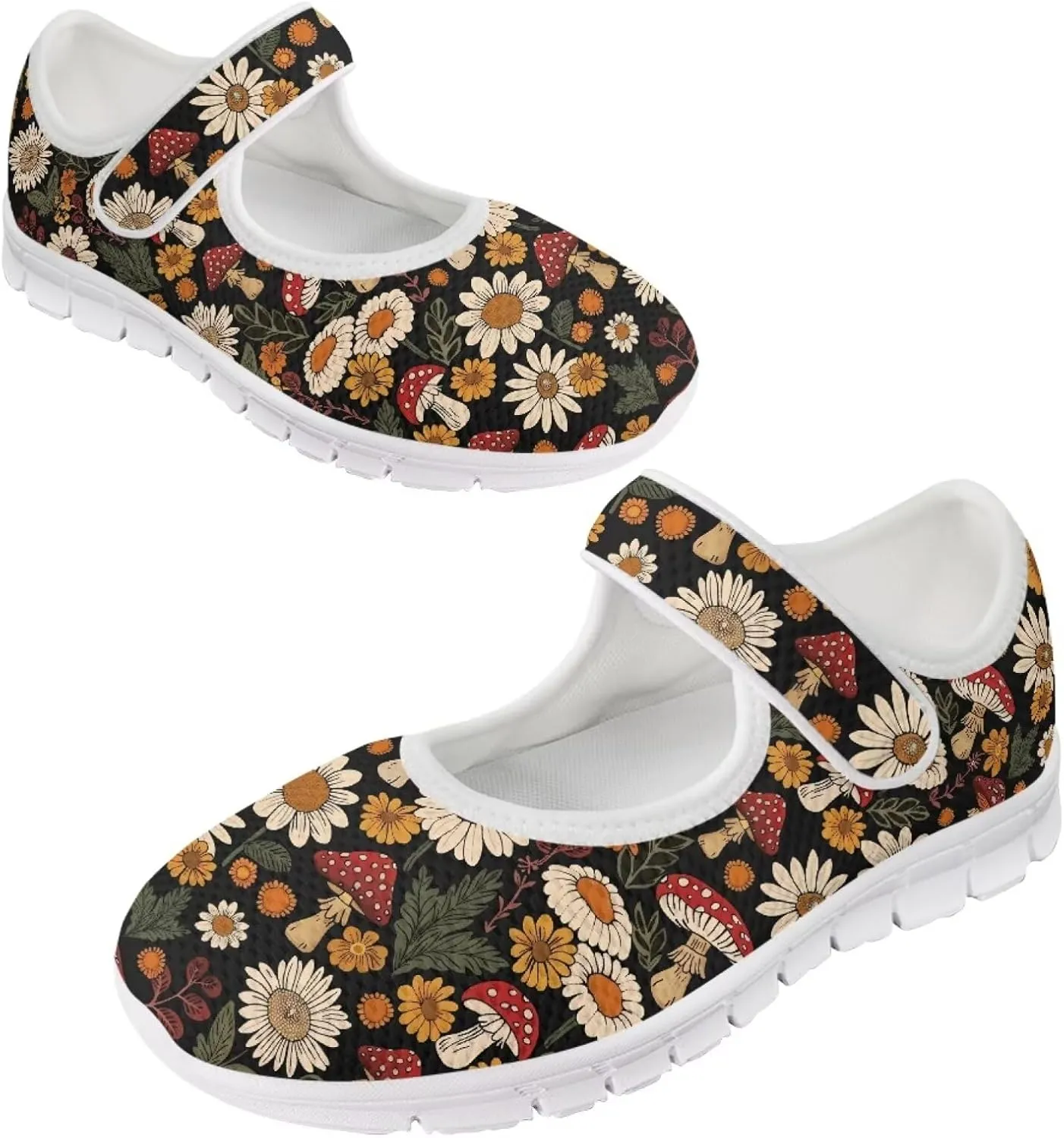 Coloranimal Mary Jane Flats Casual Slip On Mary Jane Shoes Flat Shoes Dressy Comfortable Mesh Ballet Shoes with Anti Skid Sole Womens Footwear