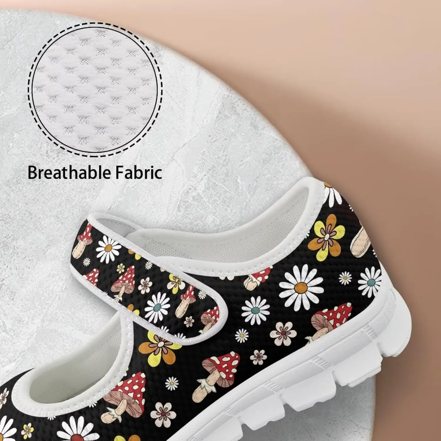 Coloranimal Mary Jane Flats Casual Slip On Mary Jane Shoes Flat Shoes Dressy Comfortable Mesh Ballet Shoes with Anti Skid Sole Womens Footwear
