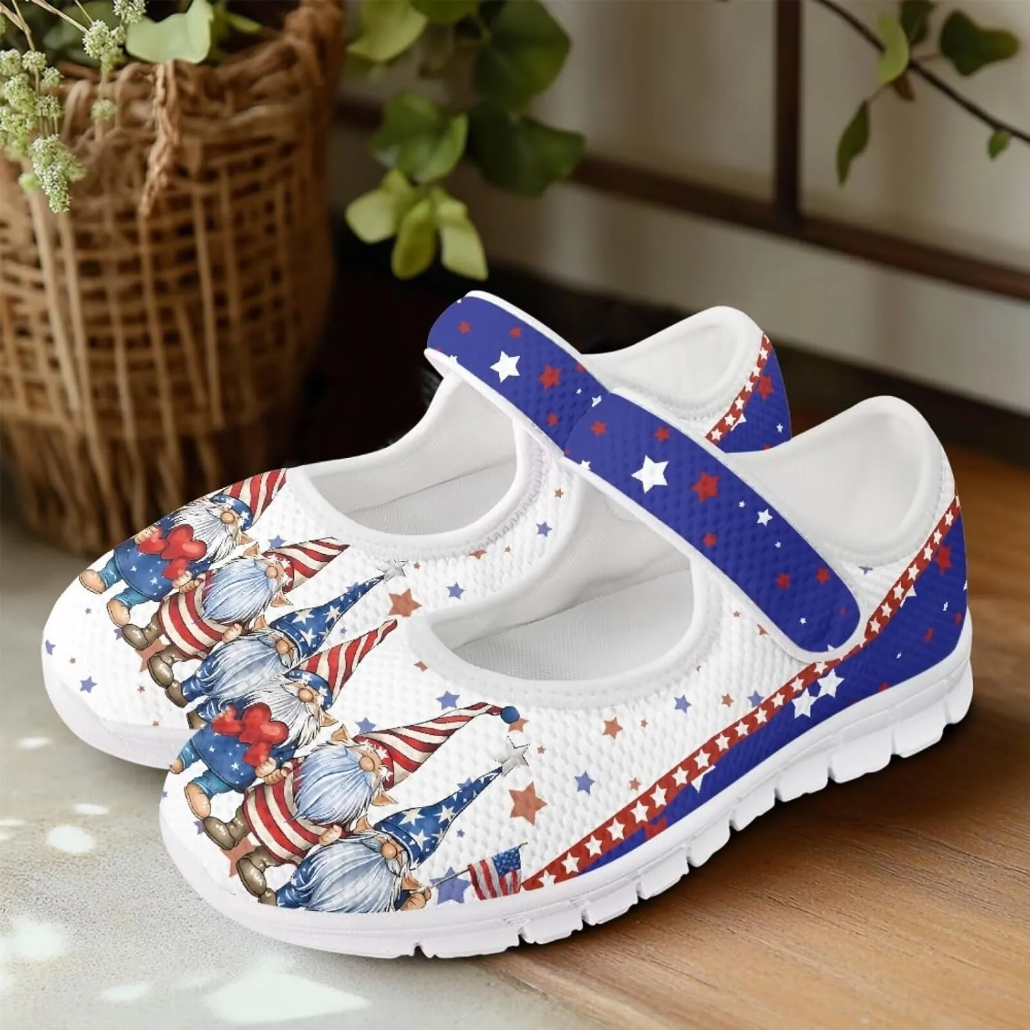 Coloranimal Mary Jane Flats Shoes for Women Dressy Casual Womens Mary Jane Shoes Magic Sticker Slip On Shoes Falts Shoes Mesh Ballet Shoes