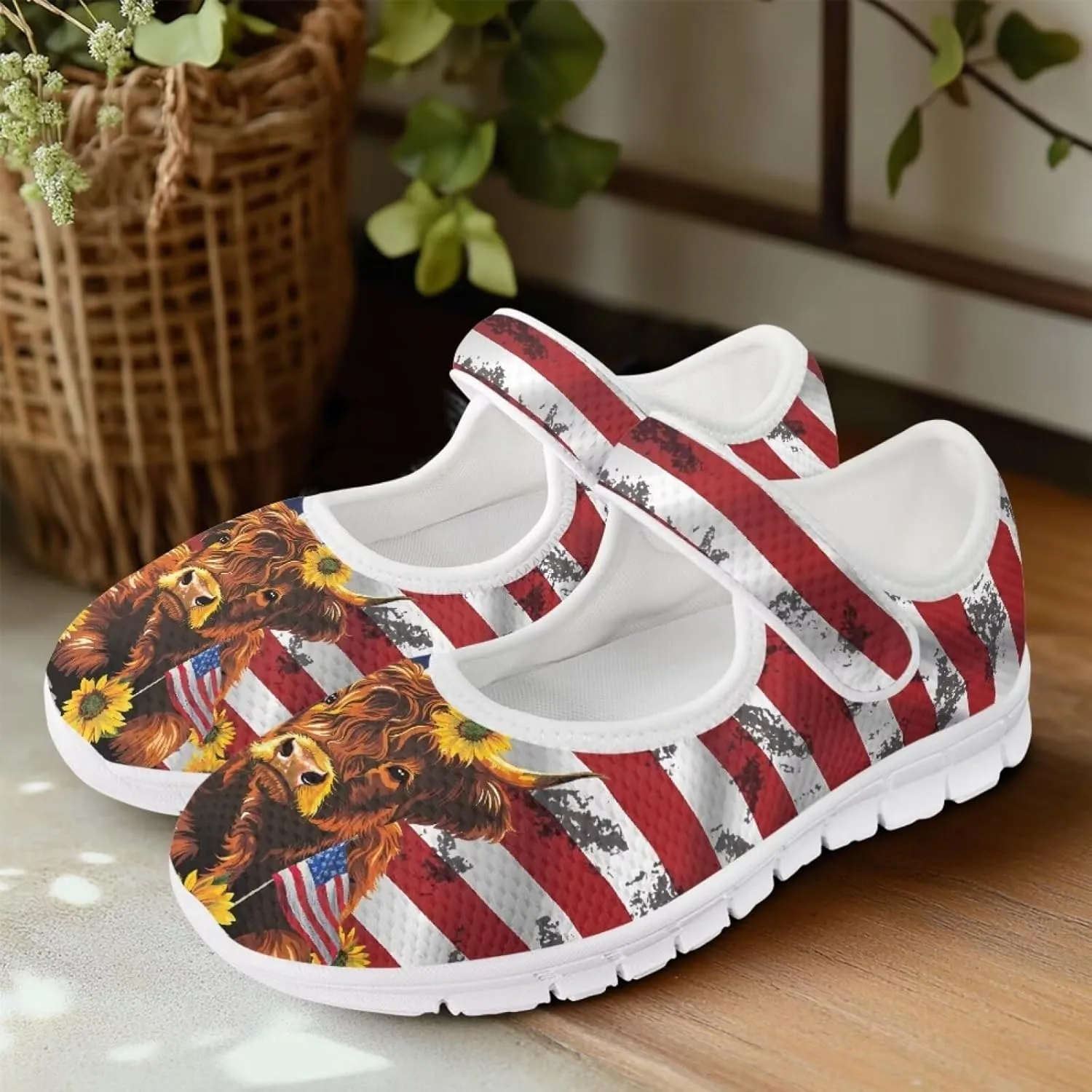 Coloranimal Mary Jane Flats Shoes for Women Dressy Casual Womens Mary Jane Shoes Magic Sticker Slip On Shoes Falts Shoes Mesh Ballet Shoes