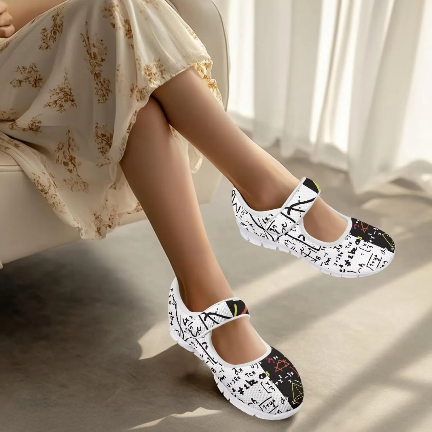 Coloranimal Mary Jane Shoes Women Slip On Shoes Casual Mary Jane Flat Womens Dressy Comfortable Flats Shoes Women's Flats Walking Shoes Outdoor
